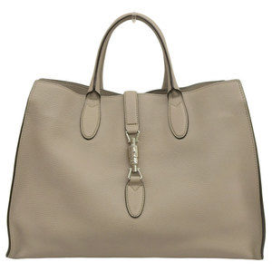 Gucci New Jackie Tote Bag Handbag Leather Greige